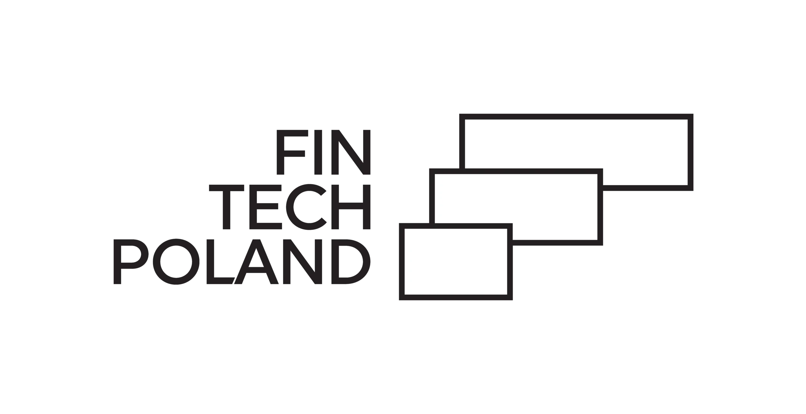 Fin Tech Poland logotyp - trzy prostokąty ułożone kaskadowo